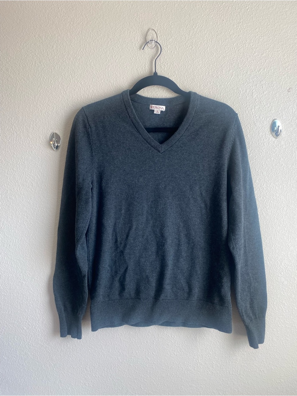 Merona Men's Dark Charcoal V-Neck Sweater